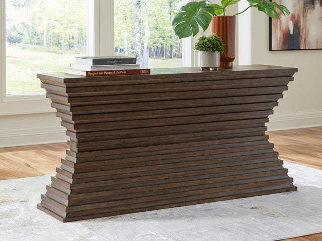 Tampa Furniture Outlet - Ashley Furniture - Hannodream Sofa Table - Sofa Table / Warm Brown - T821-4