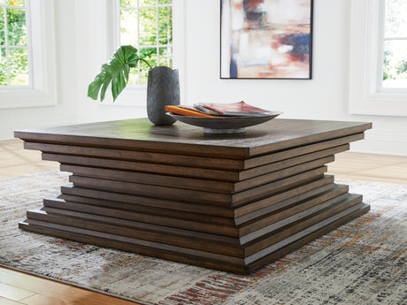 Tampa Furniture Outlet - Ashley Furniture - Hannodream Coffee Table - Square Cocktail Table / Warm Brown - T821-8