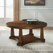 Tampa Furniture Outlet - Ashley Furniture - Rustic Plains Coffee Table - Round Cocktail Table - T877-8