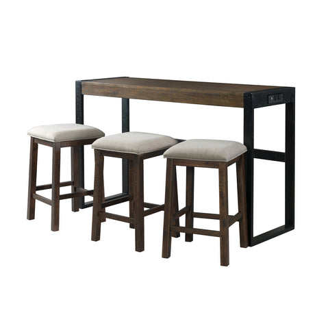 Caesar Occasional Bar Table Single Pack (Table + Three Stools) - Tampa Furniture Outlet