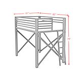 Talia Full Loft Bunk and Ladder in White