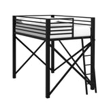 Talia Full Loft Bunk and Ladder in Black - Tampa Furniture Outlet
