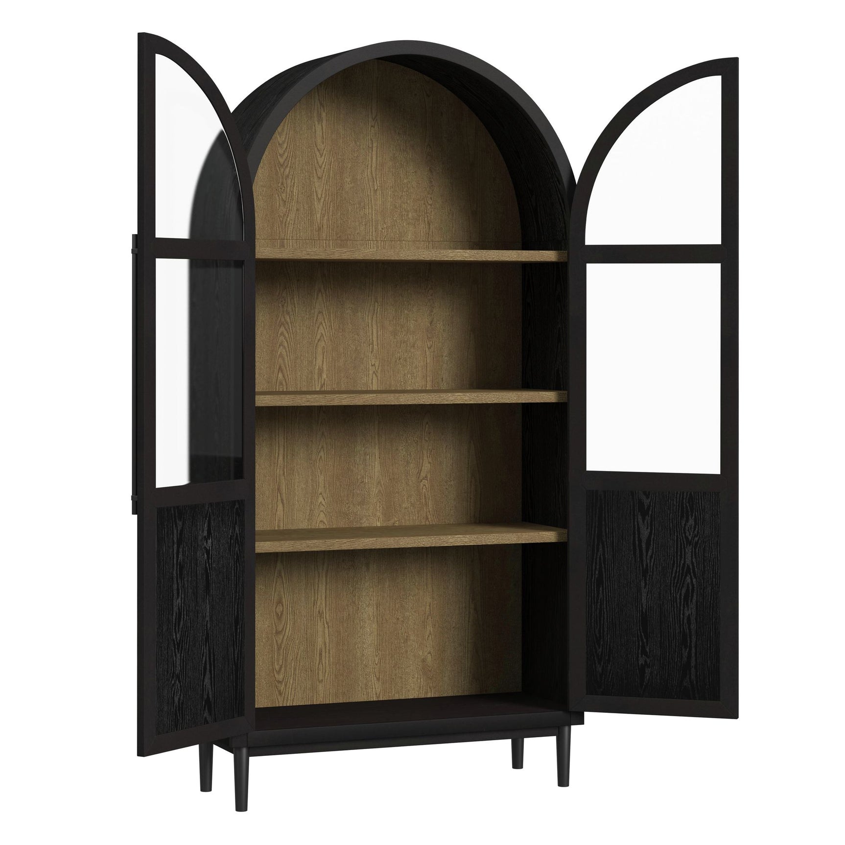 Taurus Bookcase in Flat Black - Tampa Furniture Outlet