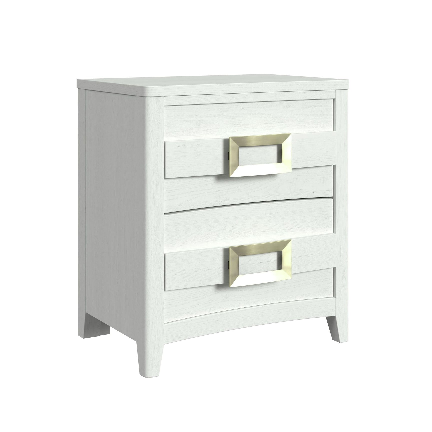 Tobias 2-Drawer Nightstand with USB in White - Tampa Furniture Outlet