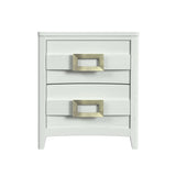 Tobias 2-Drawer Nightstand with USB in White - Tampa Furniture Outlet