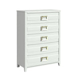 Tobias 5-Drawer Chest in White - Tampa Furniture Outlet