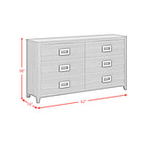 Tobias 6-Drawer Dresser in Black - Tampa Furniture Outlet