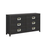 Tobias 6-Drawer Dresser in Black - Tampa Furniture Outlet