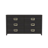 Tobias 6-Drawer Dresser in Black - Tampa Furniture Outlet