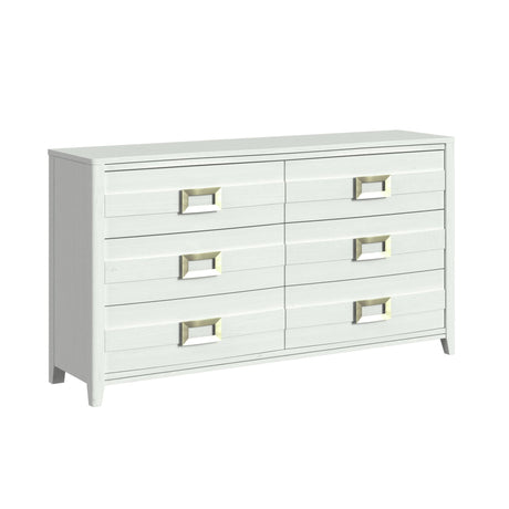 Tobias 6-Drawer Dresser in White