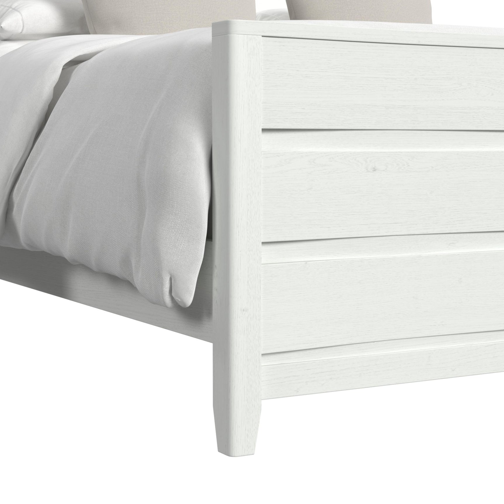 Tobias King Bed with LED in White