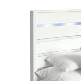 Tobias King Bed with LED in White