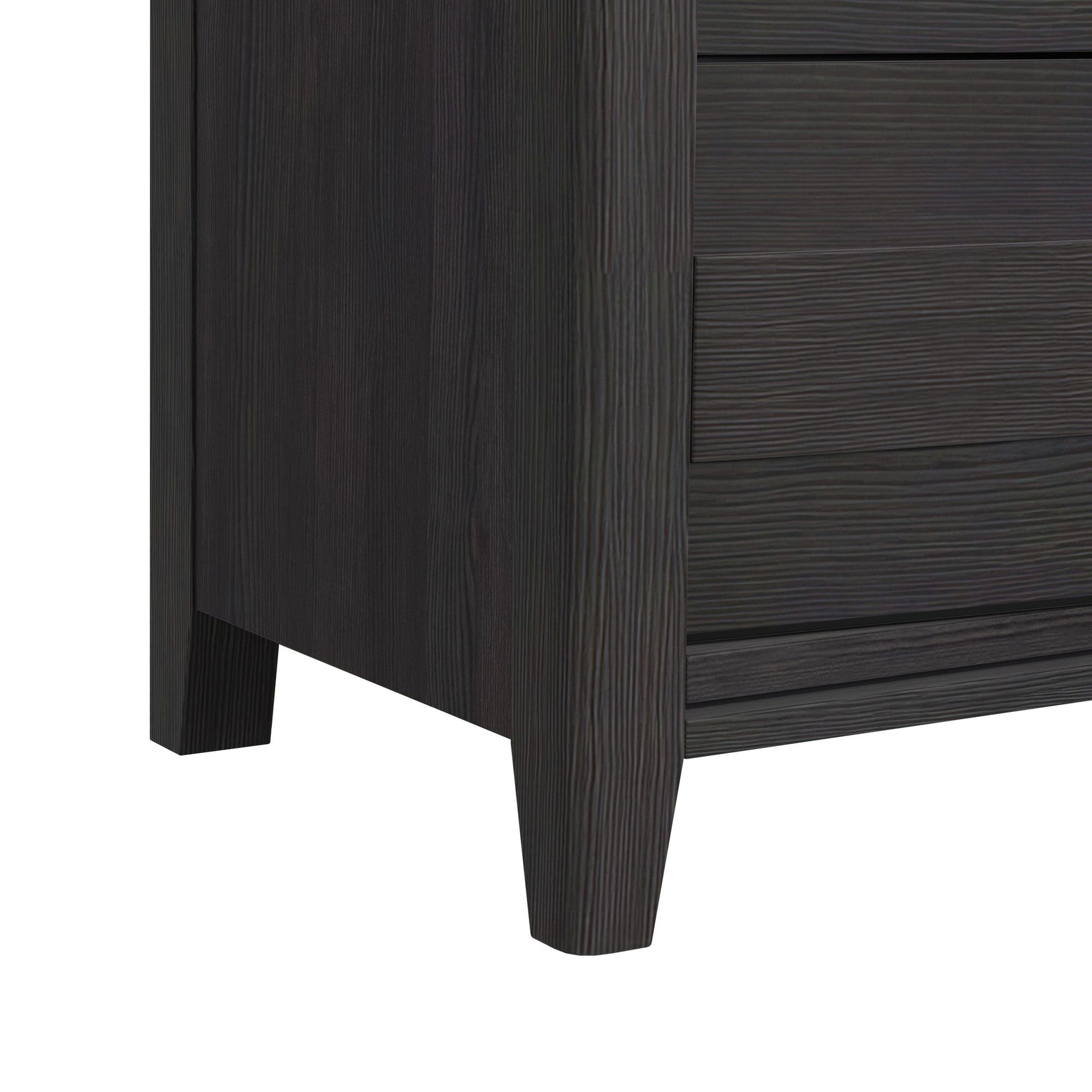 Tobias Dresser and Mirror Set with LED in Black - Tampa Furniture Outlet