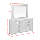 Tobias Dresser and Mirror Set with LED in White