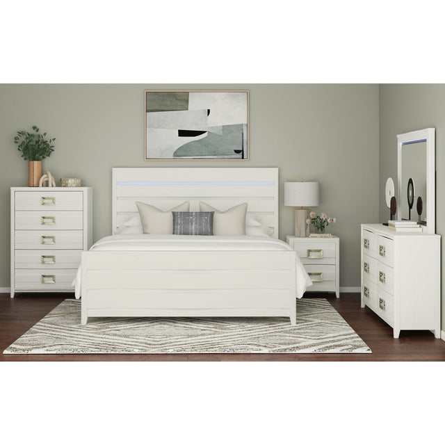 Tobias 2-Drawer Nightstand with USB in White – SKU B-15990-7-NS | Elements