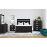 Tobias Queen Bed with LED in Black – SKU B-15990-8-QBL | Elements