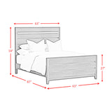 Tobias Queen Bed with LED in White