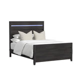 Tobias Full Bed with LED in Black