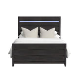 Tobias Full Bed with LED in Black