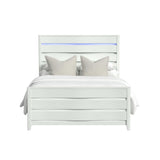 Tobias Queen Bed with LED in White - Tampa Furniture Outlet