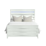 Tobias Queen Bed with LED in White