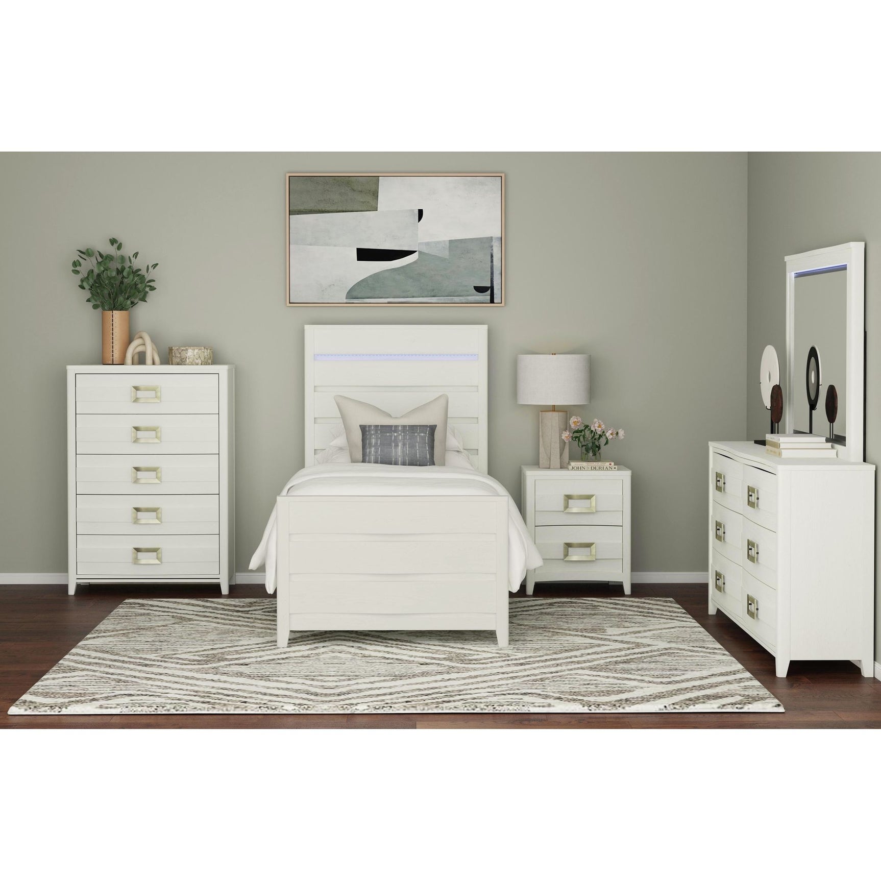 Tobias 5-Drawer Chest in White – SKU B-15990-7-CH | Elements