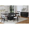 Transcend Counter Table with 20" Leaf in Charcoal – SKU D-12980-3-CT | Elements