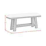 Transcend Counter Bench with Light Grey Fabric in Charcoal - Tampa Furniture Outlet