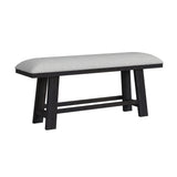Transcend Counter Bench with Light Grey Fabric in Charcoal - Tampa Furniture Outlet