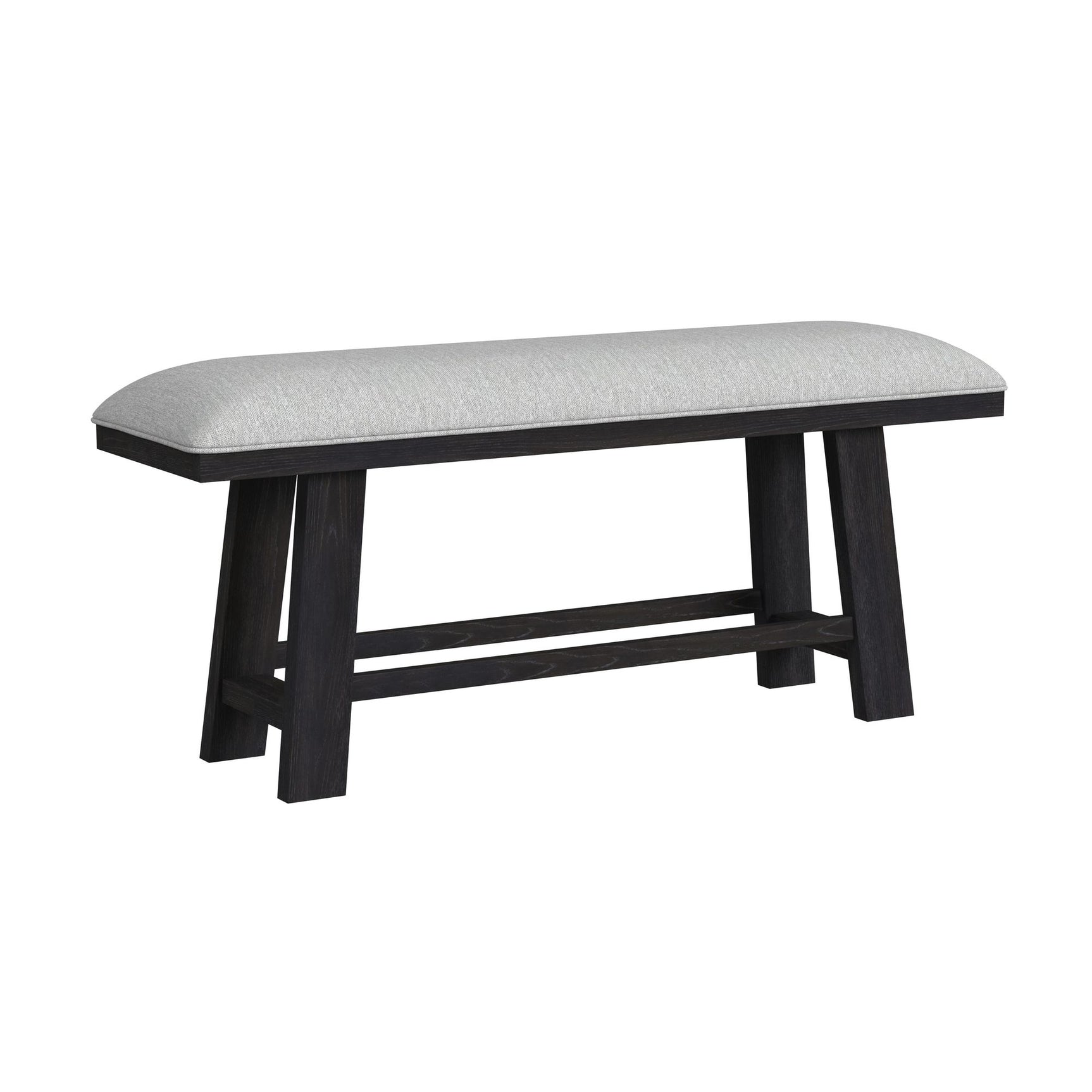 Transcend Counter Bench with Light Grey Fabric in Charcoal - Tampa Furniture Outlet