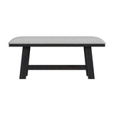 Transcend Counter Bench with Light Grey Fabric in Charcoal - Tampa Furniture Outlet