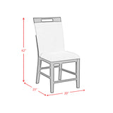 Transcend Counter Side Chair with Light Grey Fabric in Charcoal (2 Per Carton) - Tampa Furniture Outlet