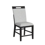 Transcend Counter Side Chair with Light Grey Fabric in Charcoal (2 Per Carton) - Tampa Furniture Outlet