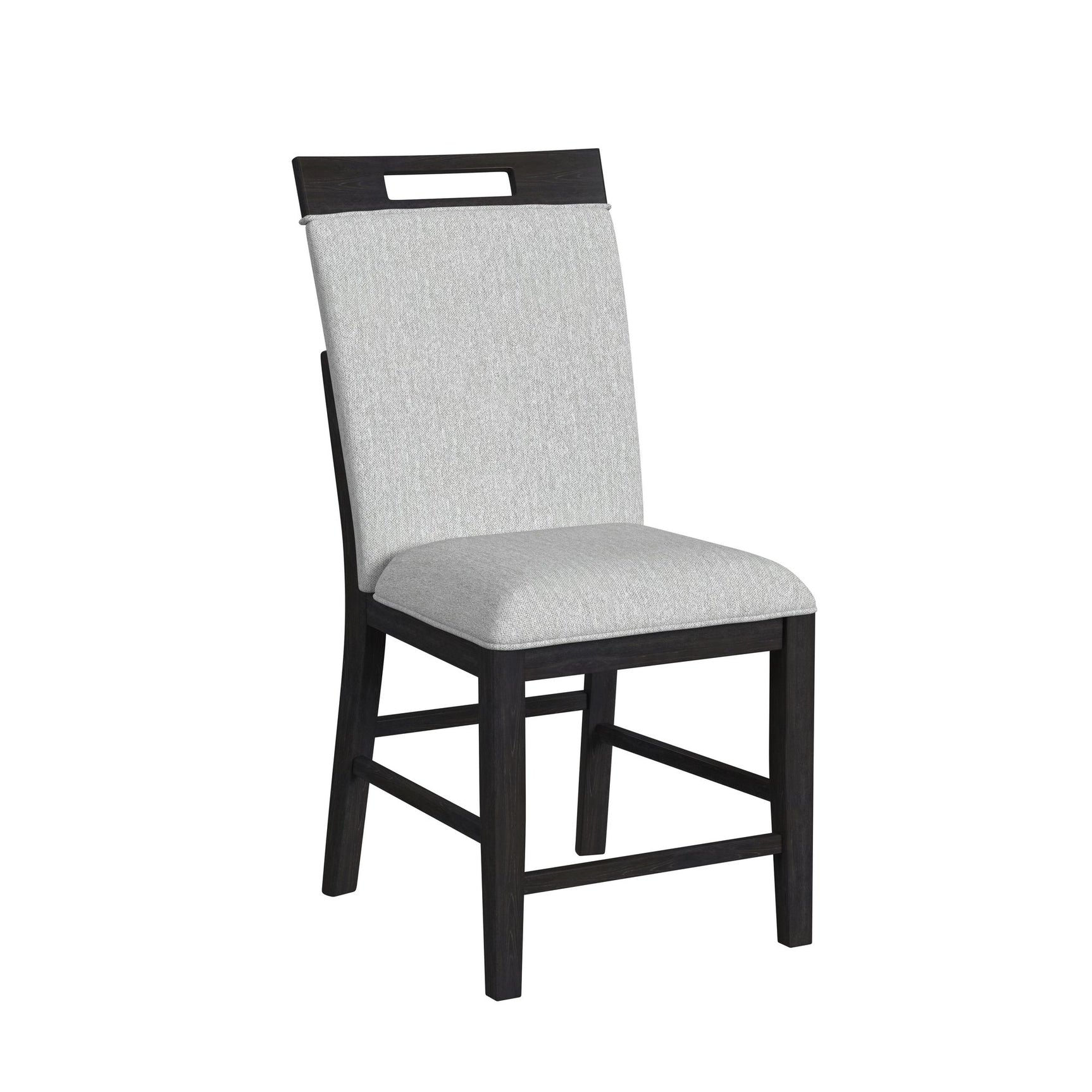 Transcend Counter Side Chair with Light Grey Fabric in Charcoal (2 Per Carton) - Tampa Furniture Outlet