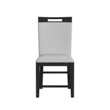 Transcend Counter Side Chair with Light Grey Fabric in Charcoal (2 Per Carton) - Tampa Furniture Outlet