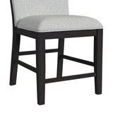 Transcend Counter Side Chair with Light Grey Fabric in Charcoal (2 Per Carton) - Tampa Furniture Outlet
