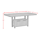 Transcend Counter Table with 20" Leaf in Charcoal - Tampa Furniture Outlet