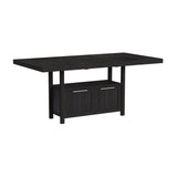 Transcend Counter Table with 20" Leaf in Charcoal - Tampa Furniture Outlet