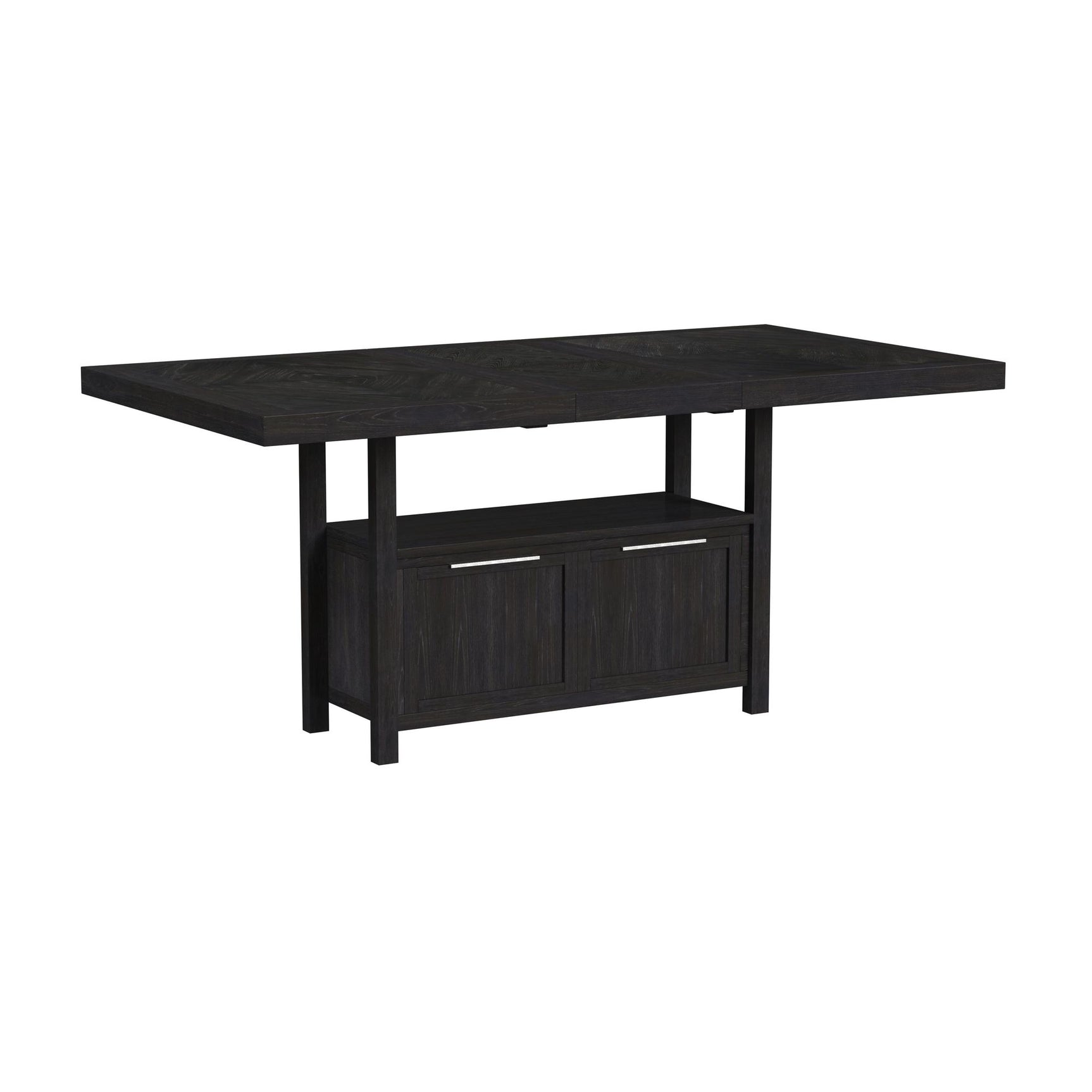 Transcend Counter Table with 20" Leaf in Charcoal - Tampa Furniture Outlet