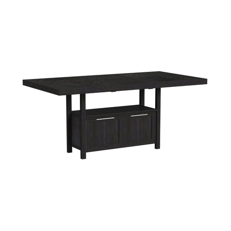 Transcend Counter Table with 20" Leaf in Charcoal