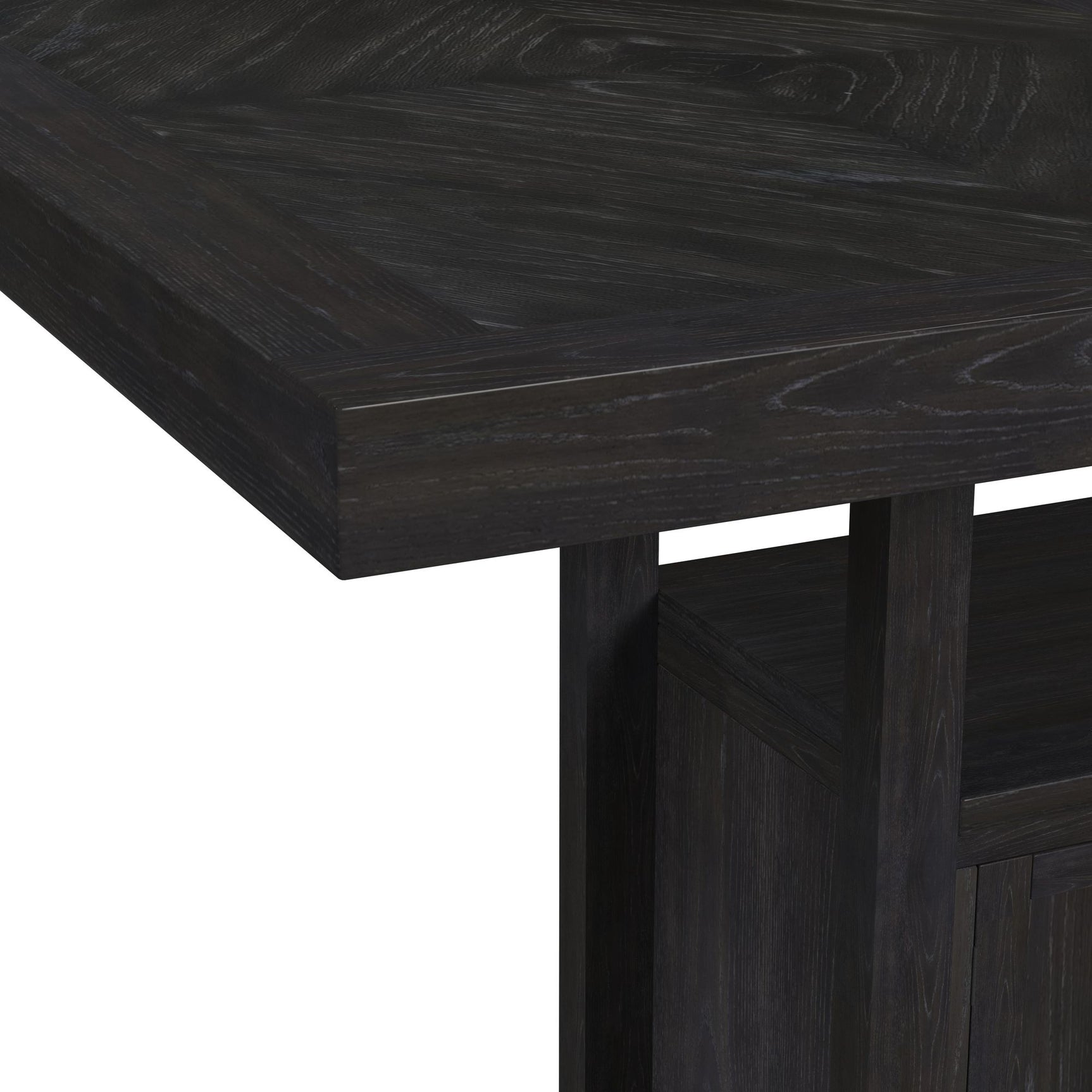 Transcend Counter Table with 20" Leaf in Charcoal - Tampa Furniture Outlet