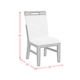 Transcend Dining Side Chair with Light Grey Fabric in Charcoal (2 Per Carton) - Tampa Furniture Outlet