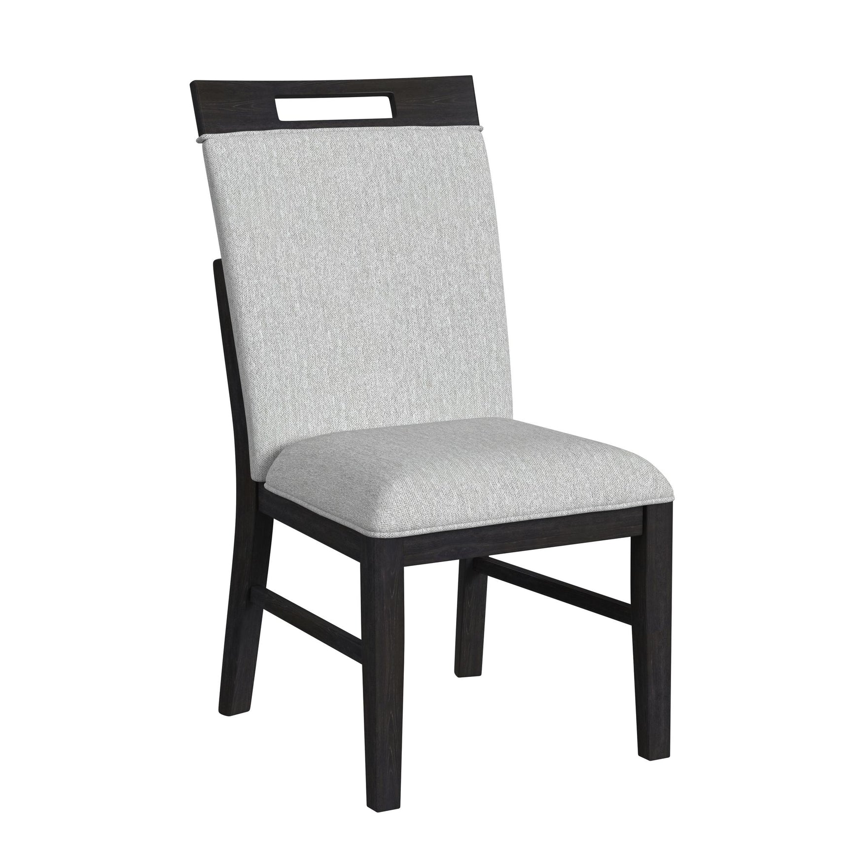 Transcend Dining Side Chair with Light Grey Fabric in Charcoal (2 Per Carton) - Tampa Furniture Outlet