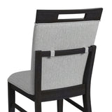 Transcend Dining Side Chair with Light Grey Fabric in Charcoal (2 Per Carton) - Tampa Furniture Outlet