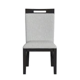 Transcend Dining Side Chair with Light Grey Fabric in Charcoal (2 Per Carton) - Tampa Furniture Outlet