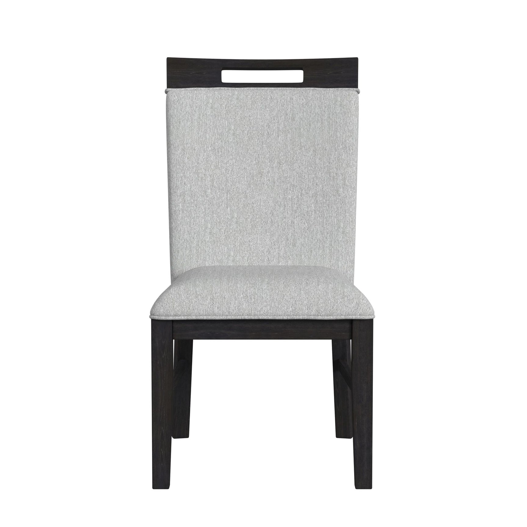 Transcend Dining Side Chair with Light Grey Fabric in Charcoal (2 Per Carton) - Tampa Furniture Outlet
