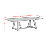 Transcend Dining Table with 22" Leaf in Charcoal - Tampa Furniture Outlet