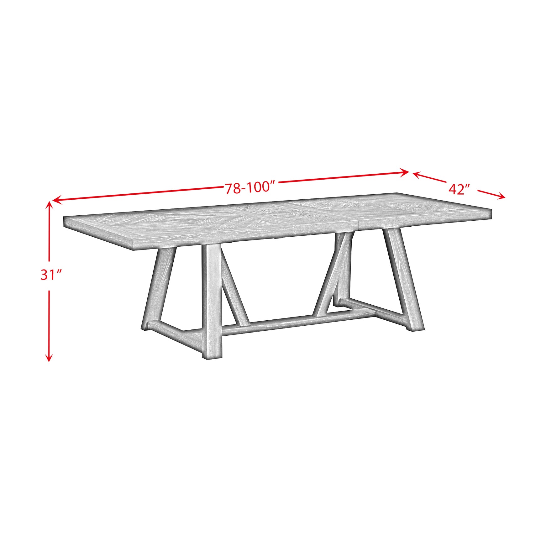 Transcend Dining Table with 22" Leaf in Charcoal - Tampa Furniture Outlet