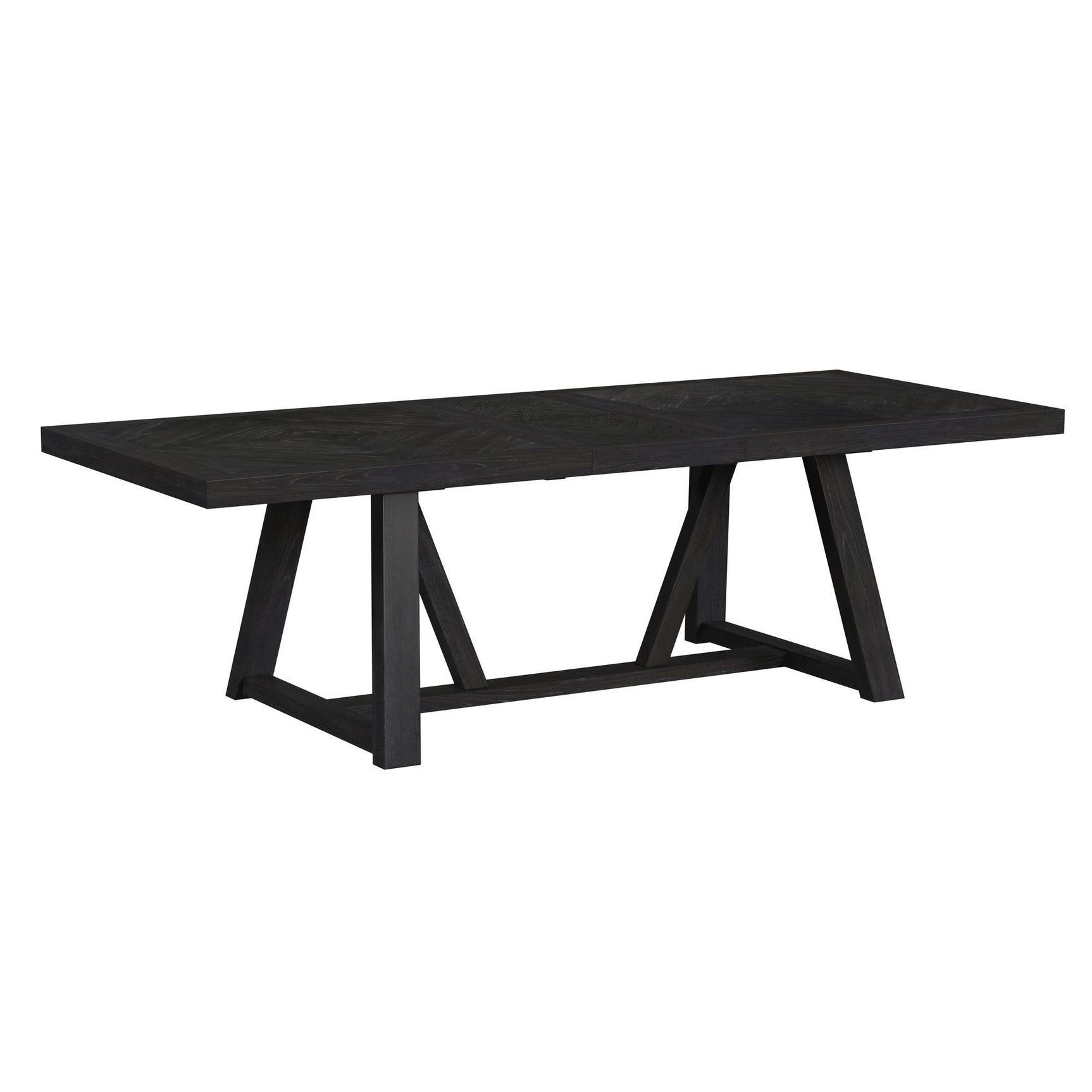 Transcend Dining Table with 22" Leaf in Charcoal - Tampa Furniture Outlet