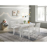 Travis Youth 5PC Dining Set with Table and 4 Chairs in White – SKU Y-14470-7-5DS | Elements